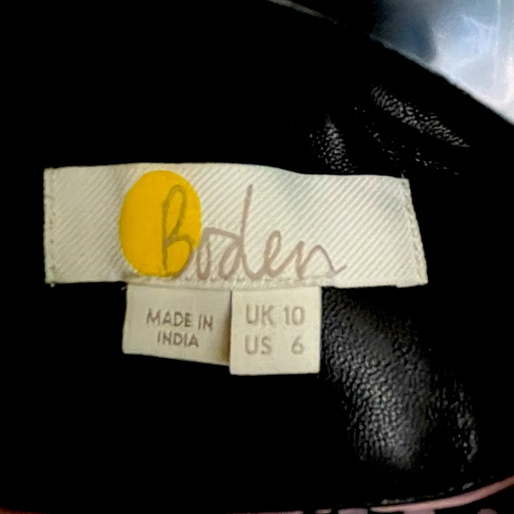 Boden Morleigh Jacket Black Leather EUC Biker Moto Zippers Cropped UK 10 - Picture 16 of 16